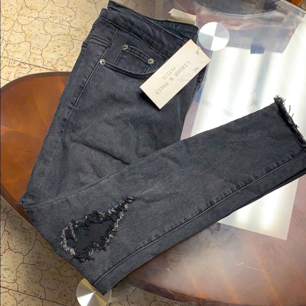 Liquor N Poker Petite Black Jeans